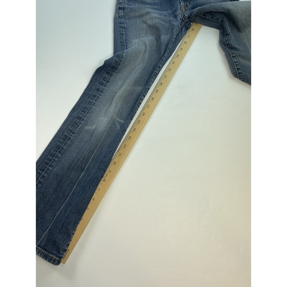 7 For All Mankind Bootcut Jeans Medium Wash Blue Denim Low Rise Womens Size 27 - Picture 4 of 9